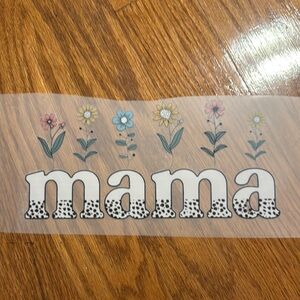 Floral 'Mama' Decal